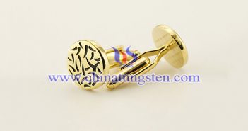 Gold Plated Tungsten Alloy Cufflink gold plated tungsten alloy cufflink picture