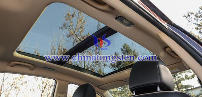 Cs doped tungsten oxide powder applied for heat insulating window glass picture