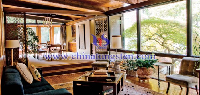 WO3 nanopowder applied for heat-insulating energy-saving glass picture