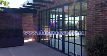 tungsten oxide applied for energy efficient building glass picture