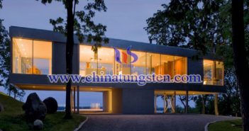 yellow tungsten oxide powder applied for energy efficient building glass picture