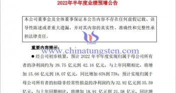 洛陽鉬業(yè)2022年上半年業(yè)績公告圖片
