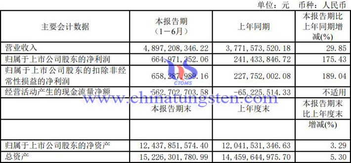 金鉬股份2022年上半年業(yè)績(jī)圖片