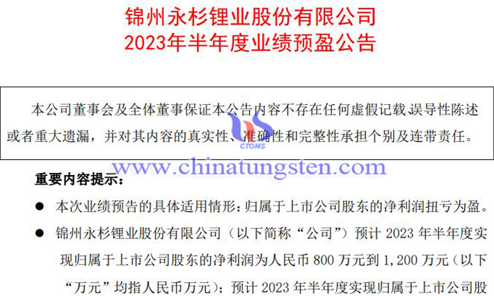 吉翔股份2023年上半年業(yè)績預(yù)增公告